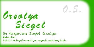 orsolya siegel business card